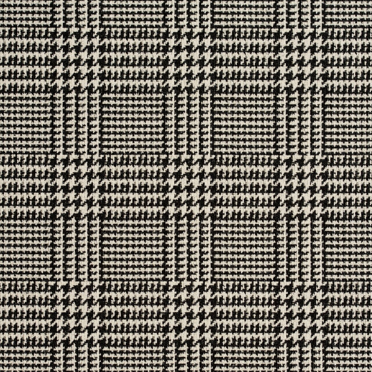 Noir - Black Check & Houndstooth,Plaid Upholstery Fabric 54 Inches"